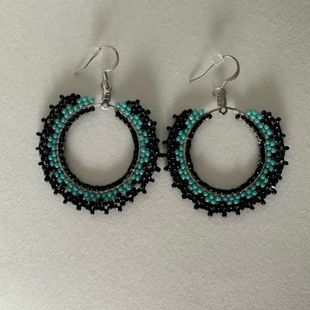 Beaded Hoops